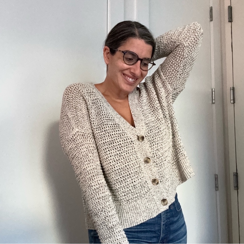 Madewell Cream Cozy Knit Cardigan